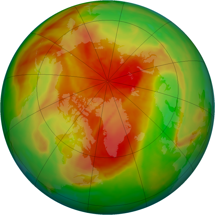 Arctic ozone map for 19 April 2014